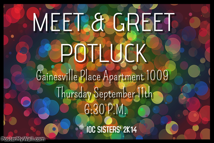 Meet and Greet | Sisters’ Potluck | Sisters’ Event